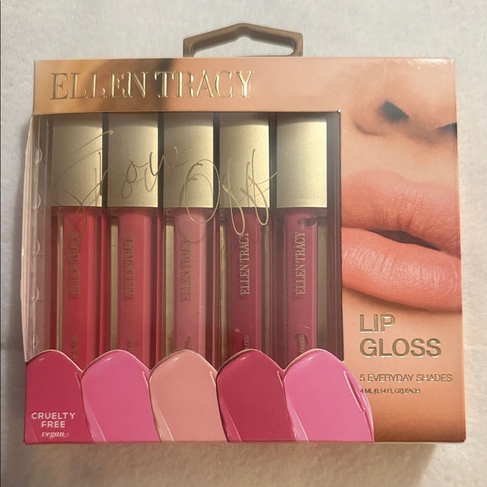 Ellen Tracy Lip Gloss Collection - Pink and Red Hues